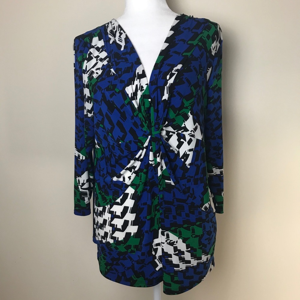 Josephine Studio Abstract Herringbone Print Blouse